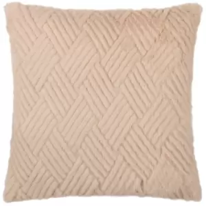 Sonnet Cut Faux Fur Cushion Brulee, Brulee / 45 x 45cm / Polyester Filled