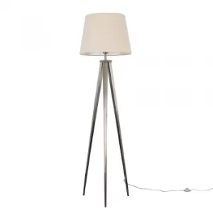 Nero Floor Lamp with XL Beige Aspen Shade