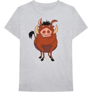 Disney - Lion King - Pumbaa Pose Unisex XX-Large T-Shirt - Grey