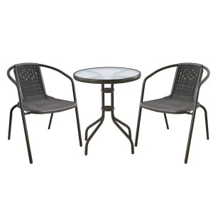 Robert Dyas Monaco 2-Seater Metal Garden Patio Bistro Set