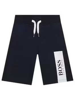 BOSS Boys Logo Jog Shorts - Navy, Size 4 Years