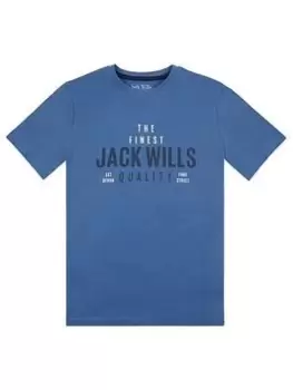 Jack Wills Boys Finest Quality T Shirt - True Navy, Size 12-13 Years