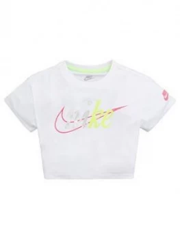 Nike Sportswear Younger Girls Cropped T-Shirt - White