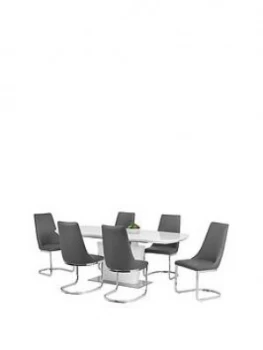 Julian Bowen Como 200 Cm Extending Dining Table + 6 Como Chairs