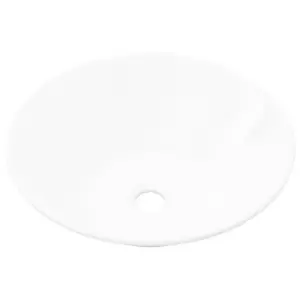 VidaXL Bathroom Porcelain Ceramic Sink Art Basin Bowl - White