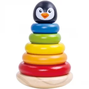 Wooden Penguin Tower Stacker Activity Toy