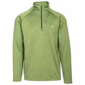 Trespass Mens Collins Half Zip Fleece Top (XXS) (Fern Marl)