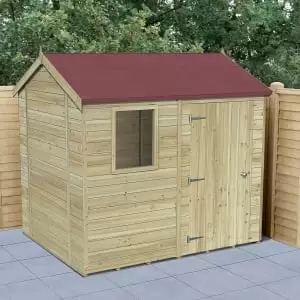 Forest Garden Timberdale 8 x 6ft Reverse Apex Shed with Base