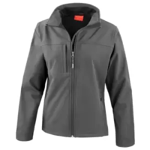 Result Womens Softshell Premium 3 Layer Performance Jacket (Waterproof, Windproof & Breathable) (M) (Grey)