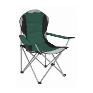 Deluxe Folding Padded Camping Chairs High Back - Multiple Colours Green (1 Chair) - Green - Hyfive