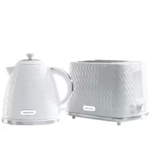 Daewoo SDA2393DS Argyle 1.7L 3KW Jug Kettle and 2 Slice Toaster Set