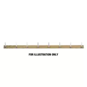 Slingsby Club/Evolve Range Coat Rail Wood 1000MM Wide x 25 Deep With 5 Hooks