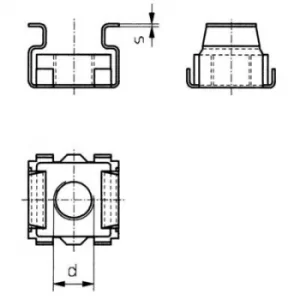 TOOLCRAFT 521835 Cage nuts M6 Steel 10 pc(s)