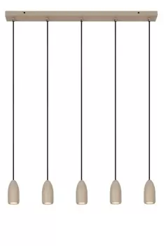 Evora Modern Pendant light - Ø10cm - 5xGU10 - Taupe