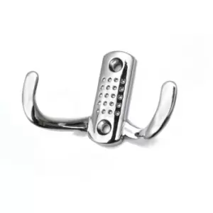 GTV Double Hat Coat Hanger Hook Door Wall Bath Small - Colour Chrome, Pack of 40