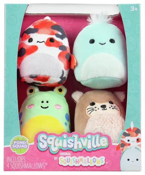 Squishville Original Squishmallow Pond Squad 2-inch - 4 Pack