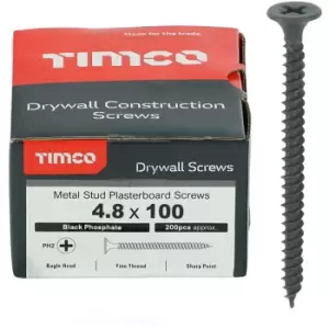 Timco Drywall Bugle Head Screws (Fine Thread) - 4.8 x 100 (200 pack)