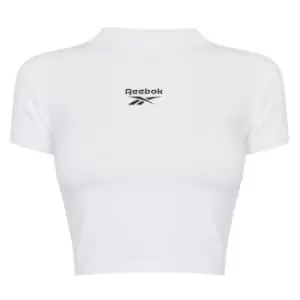 Reebok Cropped T Shirt Womens - White