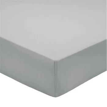 Bedeck of Belfast Bedeck of Belfast 200TC Pima Plain Dye Fitted Sheet - GREY