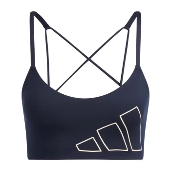 adidas Aeroreact Training Light-Support Logo Bra W - Legend Ink / Wonder White