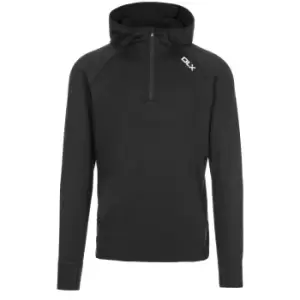 Trespass Mens Robins Hooded 1/2 Zip Top (XS) (Black)