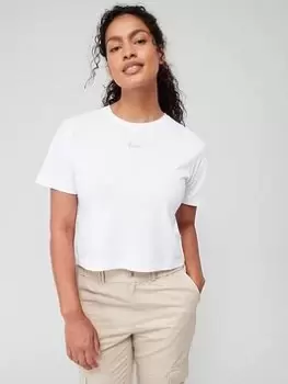 Barbour International Halton Cropped Tee - White, Size 14, Women