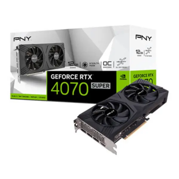 PNY GeForce RTX 4070 SUPER 12GB OC DF NVIDIA GeForce RTX 4070 SUPER GDDR6X