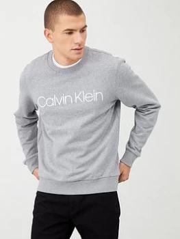 Calvin Klein Cotton Logo Sweatshirt - Grey