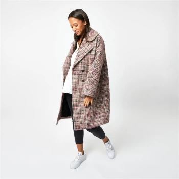 Jack Wills Blaire Wool Blend Cocoon Coat - Multi