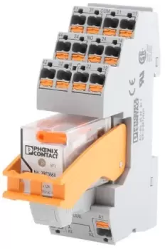 Phoenix Contact, 230V ac Coil Non-Latching Relay DPDT, 2A Switching Current DIN Rail, 2903310