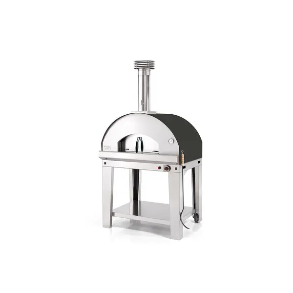 Fontana Mangiafuoco Outdoor Freestanding Gas Pizza Oven with Trolley - Anthracite