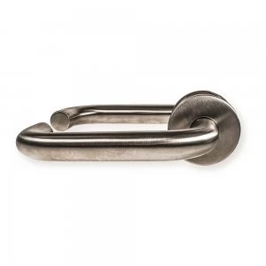 LocksOnline Orbit Stainless Steel Return-to-Door Handles on Rose