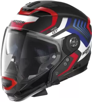 Nolan N70-2 GT Spinnaker N-Com Helmet, black-white-blue, Size L, black-white-blue, Size L