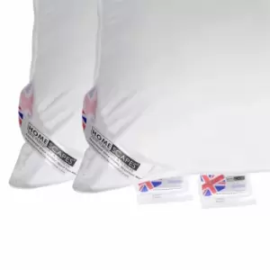 Microfibre Extra Fill Pillow Pair - White - Homescapes