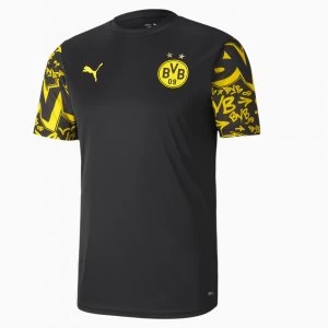 PUMA BVB Stadium Mens Jersey, Black/Cyber Yellow/Away, size Large, Clothing