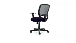 Mave Task Operator Chair Black Mesh With Arms Bespoke Colour Seat Purple