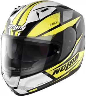 Nolan N60-6 Downshift Helmet, black-white-yellow, Size XL, black-white-yellow, Size XL