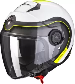 Scorpion EXO-City Roll Jet Helmet, white-yellow, Size L, white-yellow, Size L