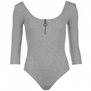 Firetrap Blackseal Zipped Body Suit - Grey Marl