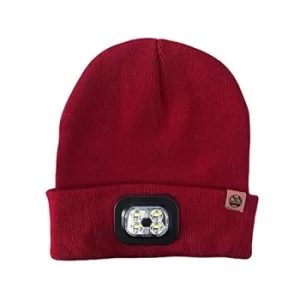 Six Peaks LED Lighted Beanie Hat Wine Red