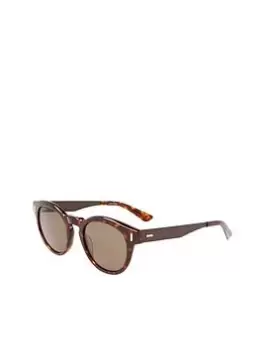 Calvin Klein Round Sunglasses - Brown Havana