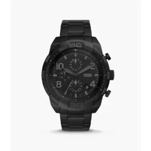 Fossil Mens Bronson Chronograph Stainless Steel Watch - Black