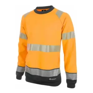 Hivis two tone sweatshirt or/blk sml - Orange / Black - Orange / Black - Beeswift