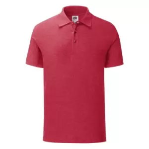 Fruit Of The Loom Mens Iconic Pique Polo Shirt (XXL) (Heather Red)