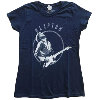 Eric Clapton - Vintage Photo Womens X-Large T-Shirt - Blue