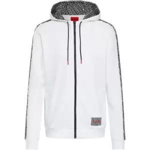 Hugo Dobbins Zip Up Hoodie - White