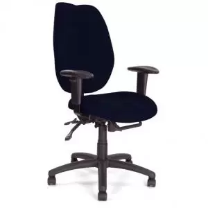 Thames Ergo High Back Operator Chair Adjustable Arms BK 49456ET