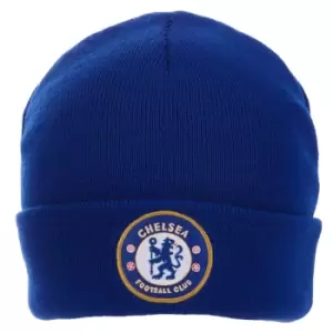 Chelsea FC Unisex Adult Core Cuffed Beanie (One Size) (Royal Blue)