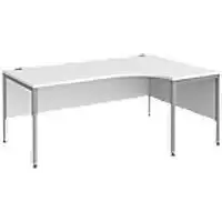 Dams International Right Hand Ergonomic Desk MB18ERSWH 1,800 x 1,200 x 725 mm