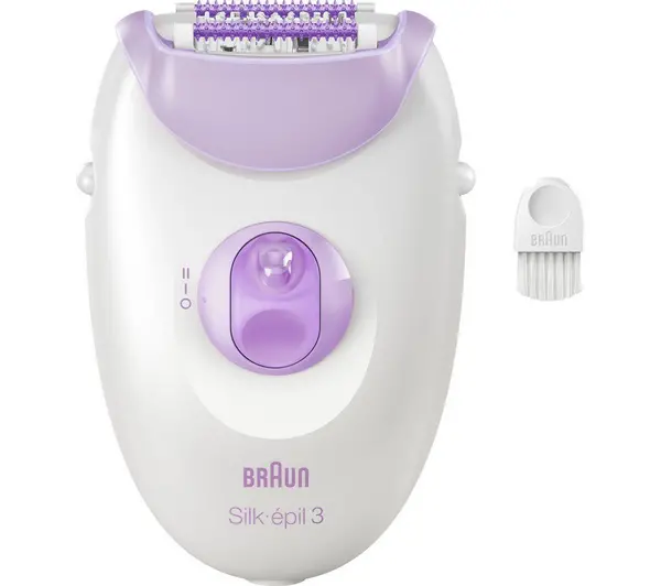 BRAUN Silk-pil Series 3 3-000 Epilator - White & Purple, White,Purple 7500435224970